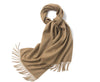 Lambswool Scarf Woven Plain Camel
