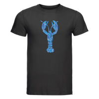Black T-Shirt Blue Lobster - Hommard