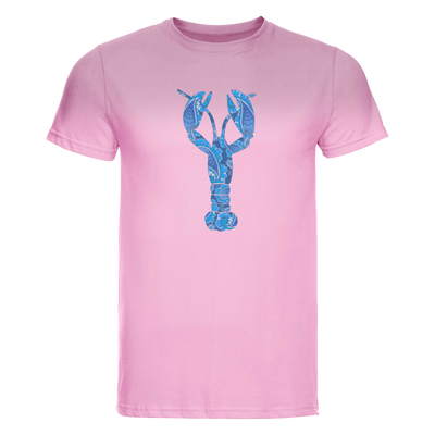 Pink T-Shirt Blue Lobster - Hommard