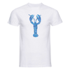 White T-Shirt Blue Lobster - Hommard