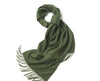 Lambswool Scarf Woven Plain Hunting Green