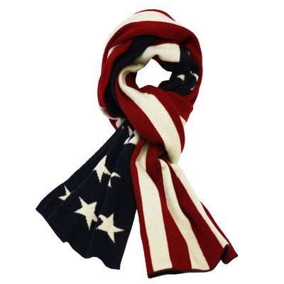 American flag knitted Cashmere Scarf - Hommard