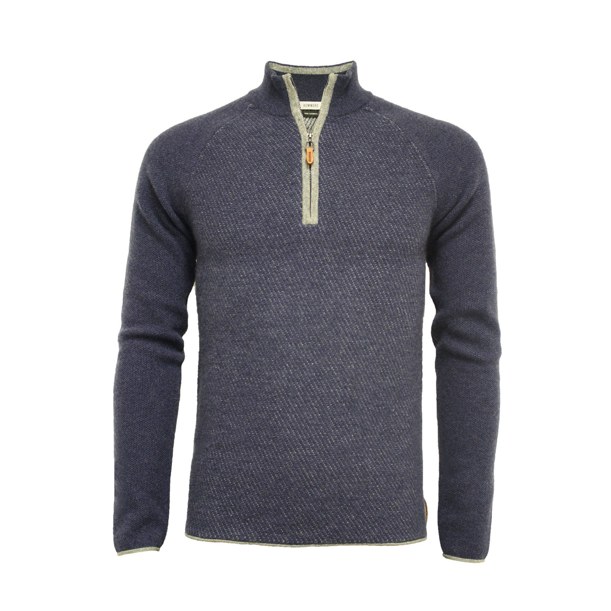 Cashmere Zip Neck Aquila Jeans Grey 