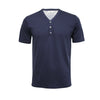 Men´s Silk Cotton T Shirt Short Sleeves with 3 buttons - Hommard