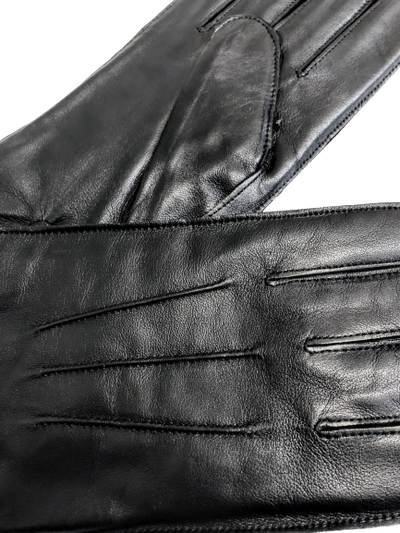 Black Leather Gloves - Hommard