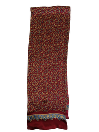 Bordeaux Paisley 100% Silk Scarf 157 x 27 cm - Hommard