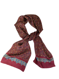 Silk Scarf Paisley Bordeaux