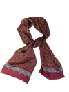 Silk Scarf Paisley Bordeaux