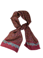 Silk Scarf Paisley Bordeaux