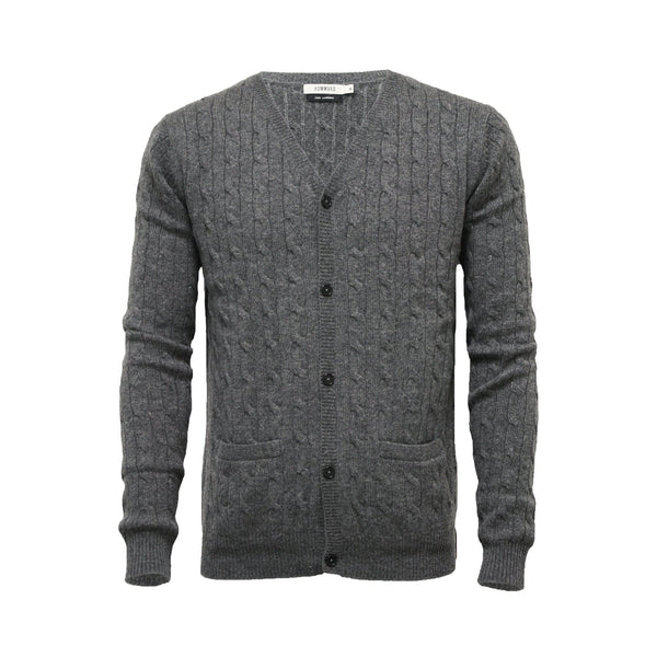 Men´s Cashmere Cardigan Cable stitch - Hommard