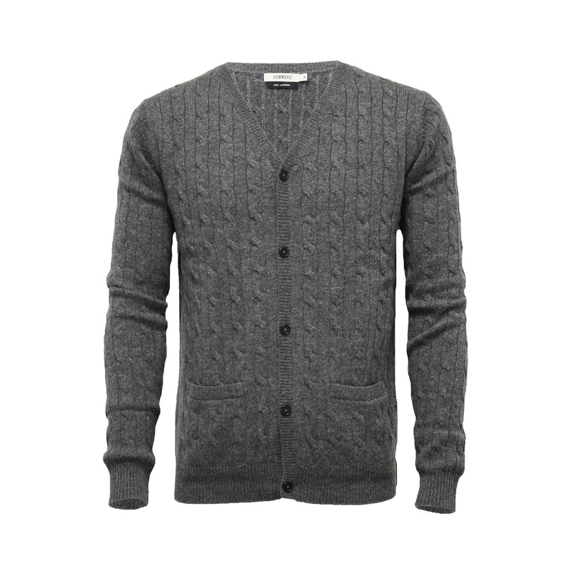 Men´s Cashmere Cardigan Cable stitch - Hommard