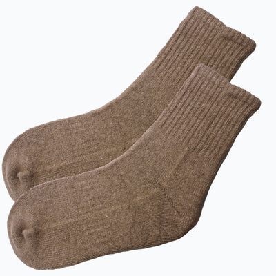 Cashmere Ribbed Socks Camel pair