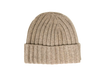 Cashmere Double Ribbed Turn up Beanie Prato Camel