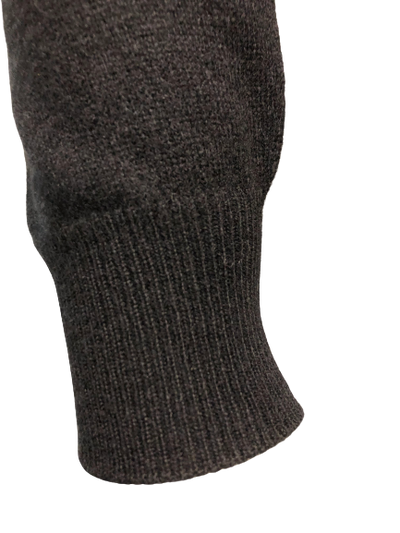 Cashmere Roll Neck Sweater Black cuff