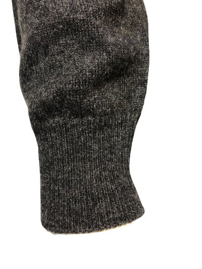 Cashmere Roll Neck Sweater Charcoal cuff