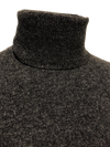 Cashmere Roll Neck Sweater Charcoal neck