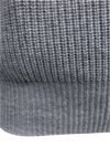 Cashmere Crewneck Sweater in Chunky Rib knit stitch Silver Grey bottom rib