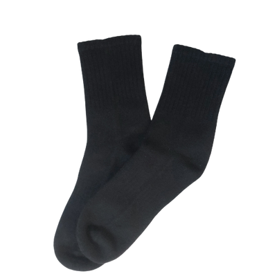 Cashmere Ribbed Socks Black 2