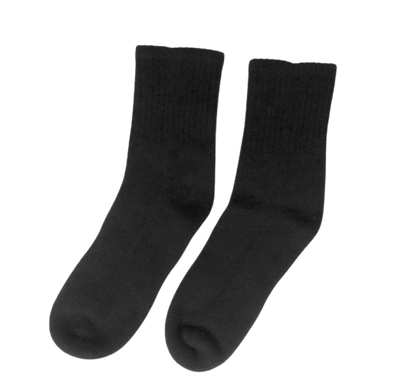 Cashmere Ribbed Socks Black