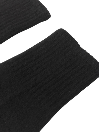 Cashmere Ribbed Socks Black detail