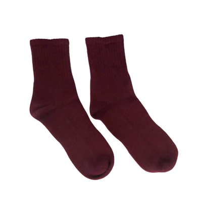 Cashmere Ribbed Socks Bordeaux