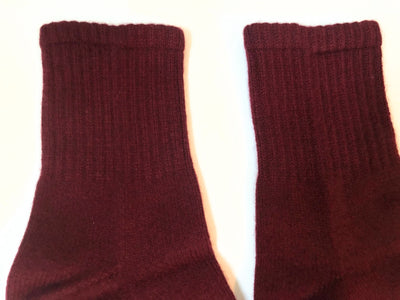 Cashmere Ribbed Socks Bordeaux detail