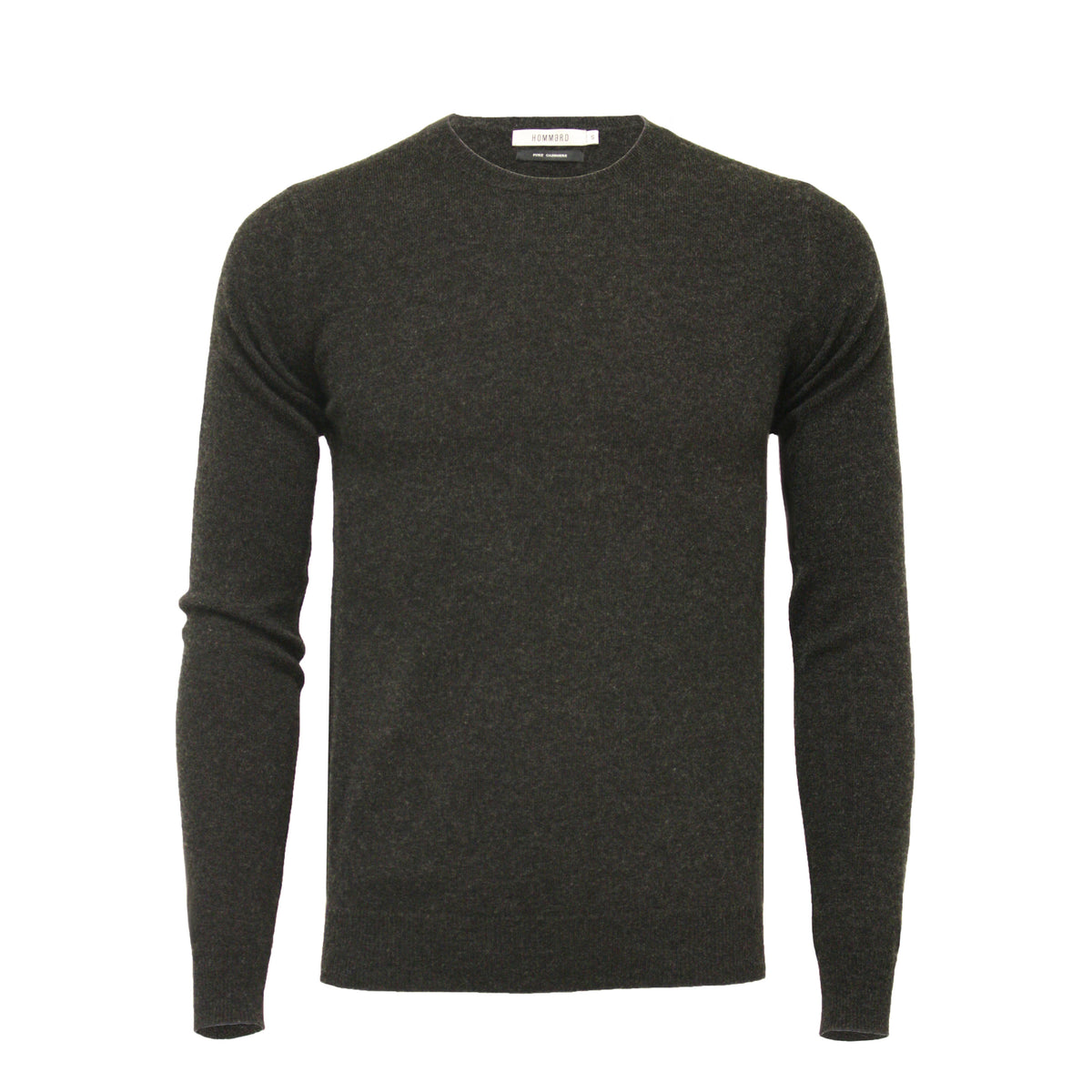 Charcoal Men´s Cashmere Crew Neck Sweater - Hommard