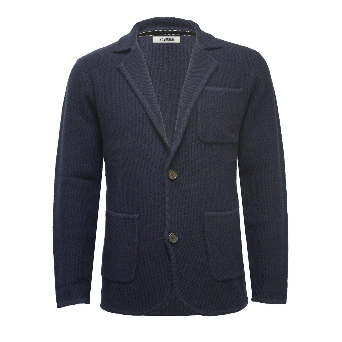 Navy Men´s Knitted Seed Stitch Jacket Tura - Hommard