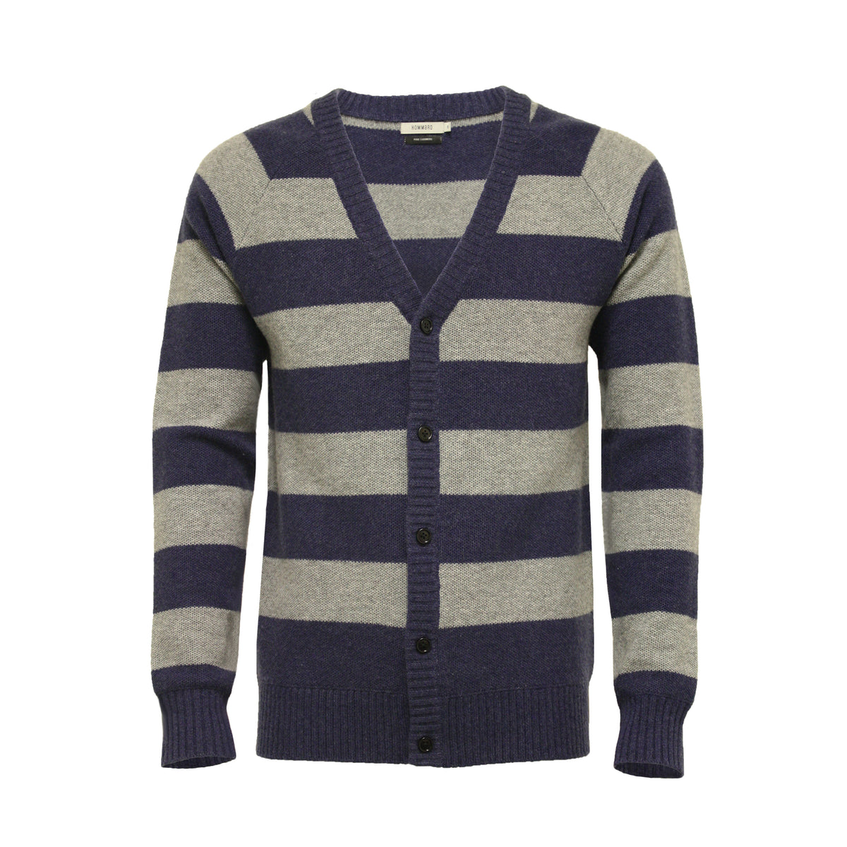 Striped Pique Men´s Cashmere Cardigan - Hommard