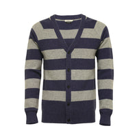 Striped Pique Men´s Cashmere Cardigan - Hommard