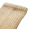 Cashmere Ribbed Socks Creme  rib detail