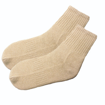 Cashmere Ribbed Socks Creme pair