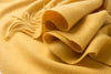Lambswool Scarf Woven Plain Yellow details