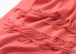 Lambswool scarf Lobster tassels