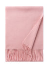 Lambswool Scarf Woven Plain Pink folded