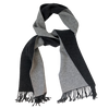 Anthracite Silver Grey Blue Cashmere Knitted Double Face Scarf