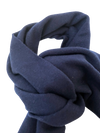 Navy Cashmere Knitted Double Face Scarf details