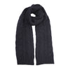 Sherlock Navy Cashmere Double Cable Scarf - Hommard