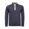 Jeans Men´s Cashmere Zip Neck Sweater Verbier in pique stitch - Hommard