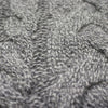 Grey Heather Cashmere Double Cable Scarf Gstaad - Hommard
