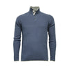 Men´s Cashmere Sweater Button Neck Andromeda in Carbon Stitch Charcoal - Hommard
