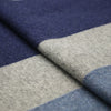 Striped knitted Cashmere Scarf Blue Grey - Hommard