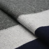 Striped knitted Cashmere Scarf Grey Black - Hommard