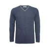 Men´s Cashmere V Neck Sweater with contrast - Hommard