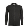 Black Pique Stitch Cashmere Knitted Shirt Titan - Hommard