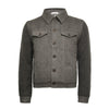 Grey Men´s Cashmere woven and knitted padded Jeans Jacket - Hommard