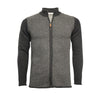 Black Grey Men´s Cashmere Zipper Sweater in Diagonal Stitch Vallauris - Hommard
