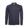 Navy Pique Stitch Cashmere Knitted Shirt Titan - Hommard