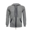 Silver Grey Men's Cashmere Hooded Zipper Sweater Nowra - Hommard