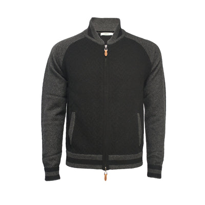 Men´s Cashmere Bomber Jacket in Herringbone stitch Varau - Hommard